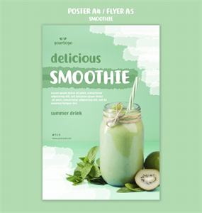 夏日饮品PSD宣传海报模板